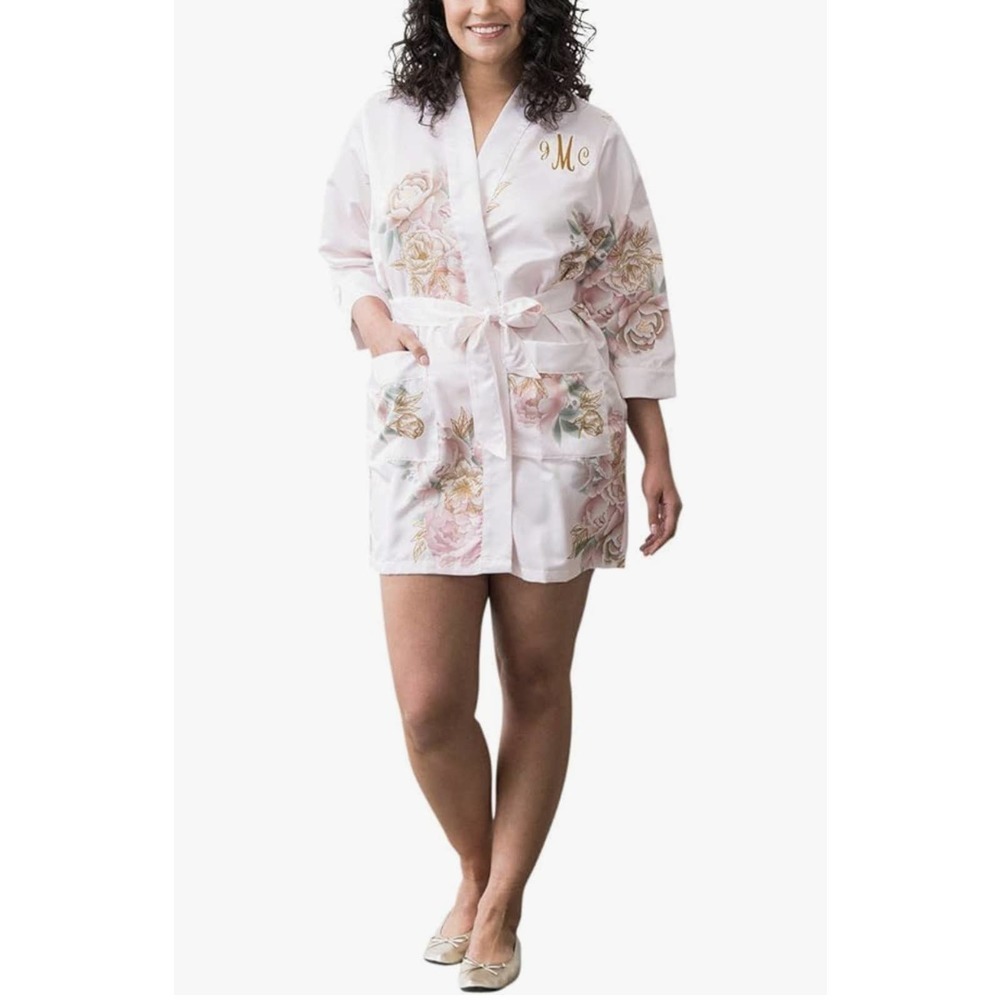 Weddingstar Womens‎ Dressing Robe Floral Belted S/M